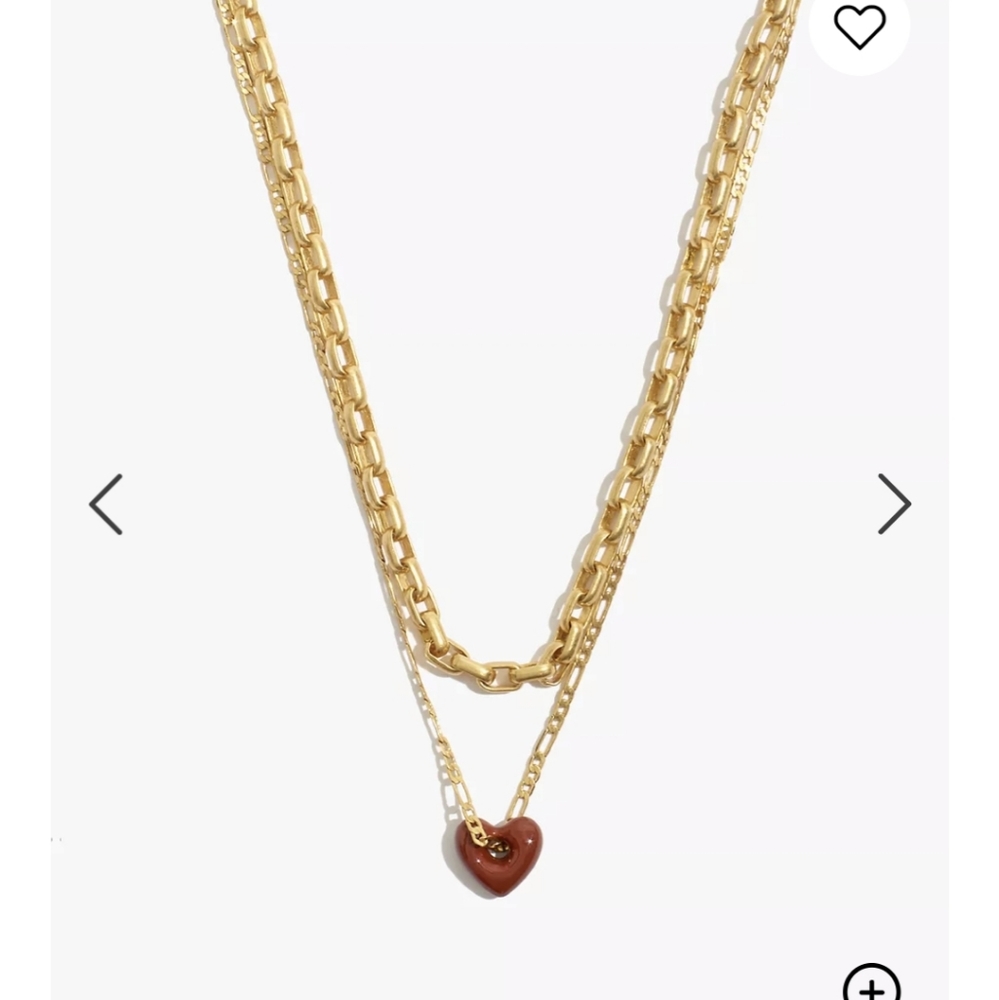 Heart Necklace and Chain Pair